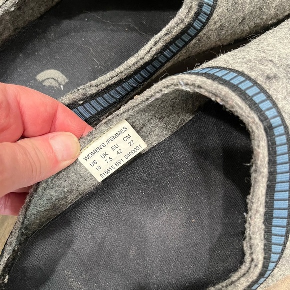 The North Face Wool Felt Clog Slippers Women Size 10 Gray - Picture 5 of 6